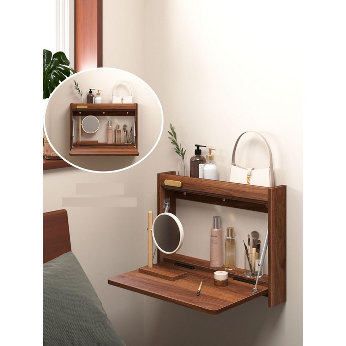 [공간활용 벽걸이] 틈새화장대 접이식 수납형 벽걸이 책상