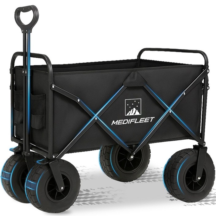메디플릿 캠핑 아웃도어 대형 광폭 바퀴 폴딩 카트 웨건