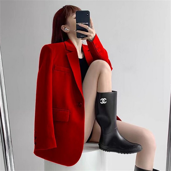 해피유통 여성 오버사이즈 오피스 정장코트  jhlky