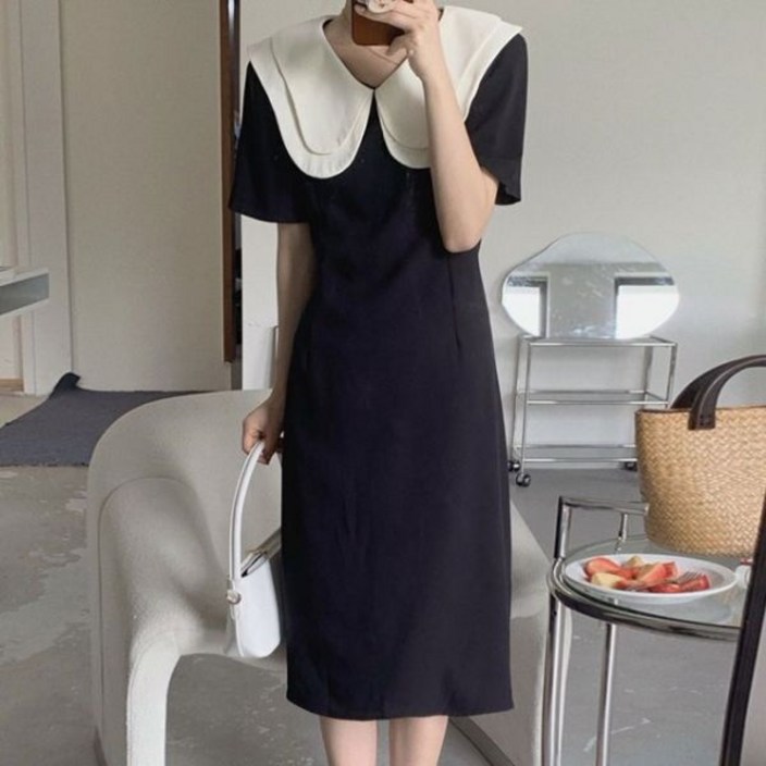 쉬폰 러블리 원피스 빈티지 부드러운 의 더블 레이어 인형 칼라 허리라인 슬리밍 퍼프 슬리브 드레스 여성 긴 쉬폰 러블리 원피스 빈티지 부드러운 의 더블 레이어 인형 칼라 허리라인 슬리밍 퍼프 슬리브 드레스 여성 긴