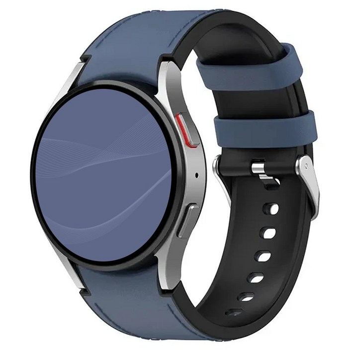 아이메이드잇 갤럭시워치 호환 가죽 실리콘 스트랩 밴드, 네이비