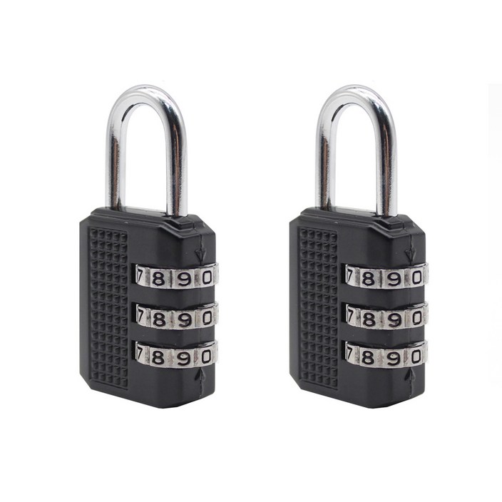 SHC COMPACT 미니 안전자물쇠 3다이얼  블랙 2개세트