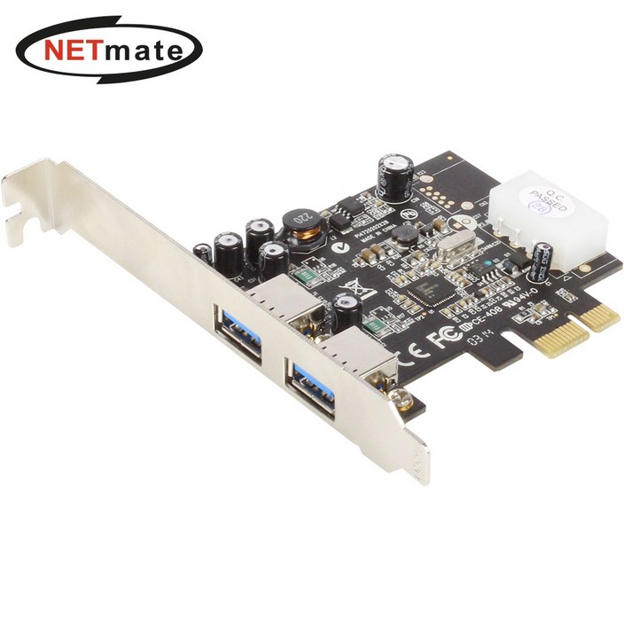 강원전자 넷메이트 USB3.1 Gen1 2포트 PCI Express 카드RenesasNEC슬림PC겸용 U710