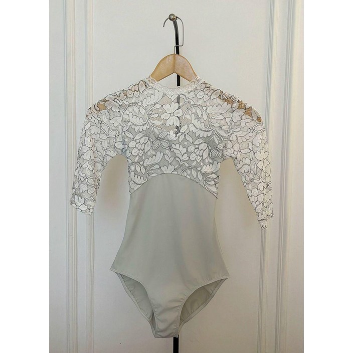 브리어 5부 소매 레이스 JS뉴욕 반팔 셔링 퍼프