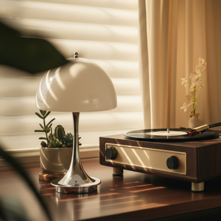 도르리 스텐 무드등 루이스 포터블 터치 감성 미니 램프, 화이트