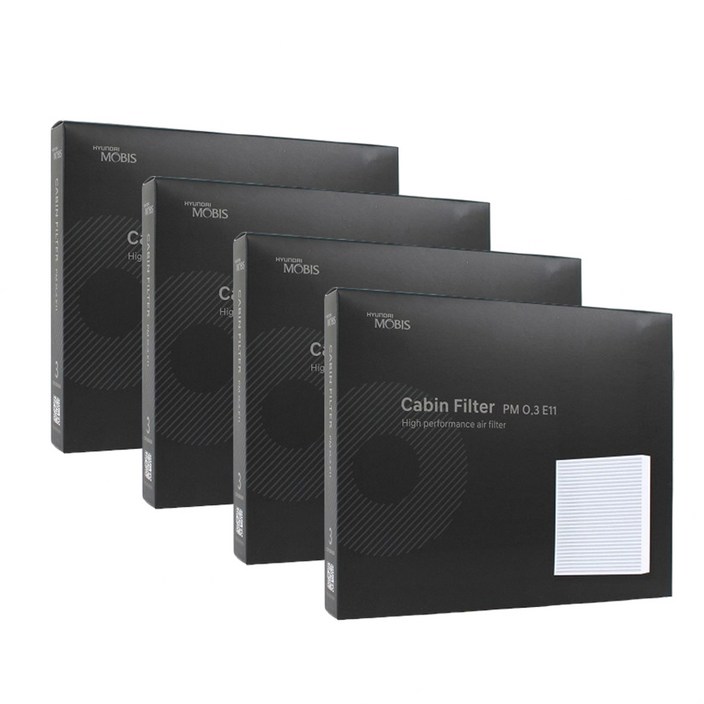 현대모비스 정품 프리미엄 에어컨필터 2년분 4개입 카니발KA4 전용 2020년식~현재까지 적용 3번