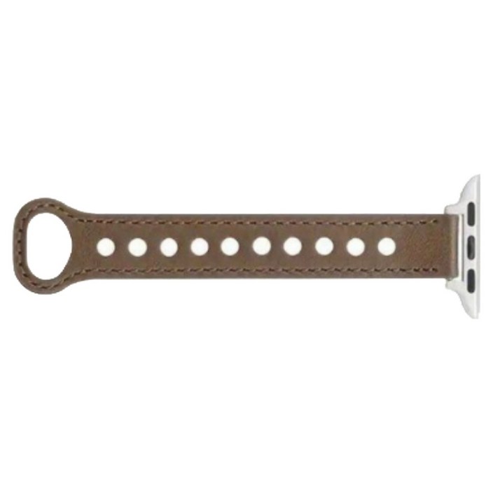 바하티 애플워치 투톤 가죽 스트랩, 브라운