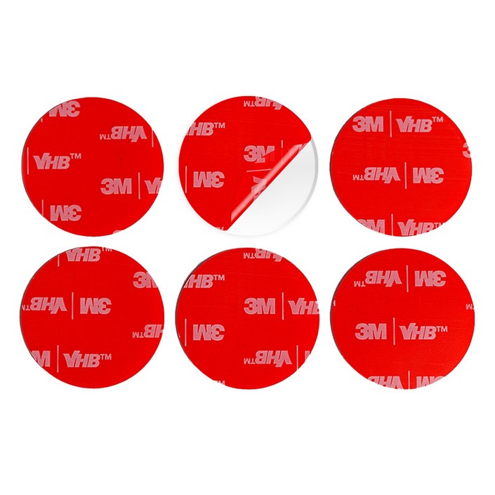 브이에이치비 쓰리엠 원형 양면테이프 투명 35 x 35 mm, 6개