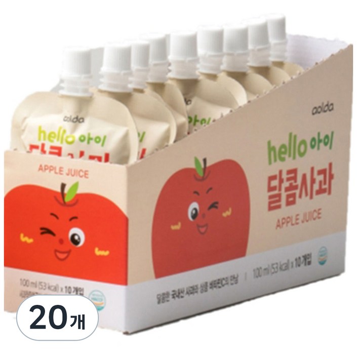 아올다 hello 아이 달콤사과 주스 아올다 hello 아이 달콤사과 주스