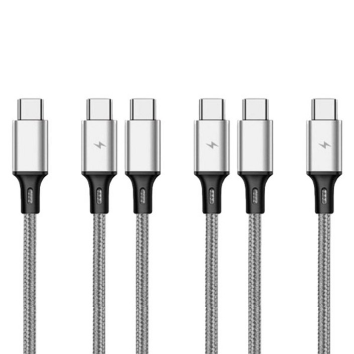 헬로젬 C to C PD 고속 충전 케이블 60W 60cm  1.2m  2m 3종 세트