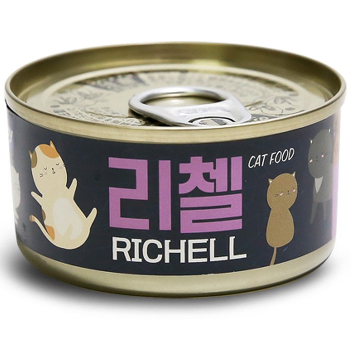 테비토퍼 고양이 리첼 캔 헤어볼 80g