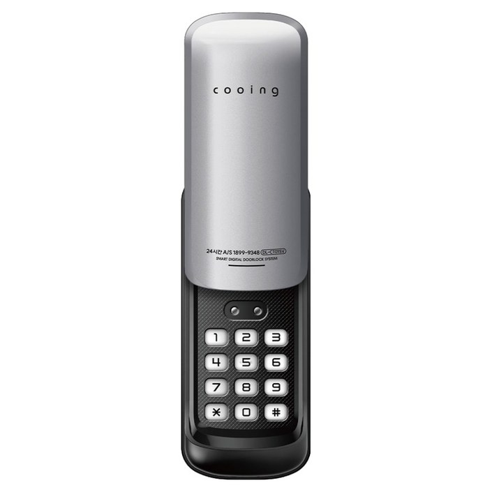 쿠잉 보조키 도어락,손잡이 없음(유리/샷시 설치불가), DL-CT01SV, 방문설치