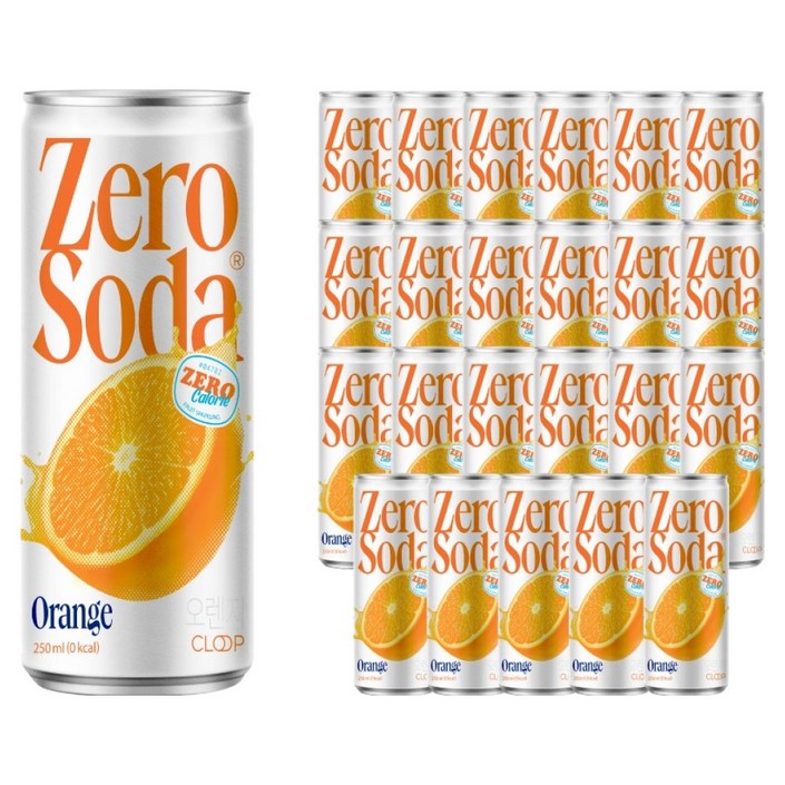클룹 제로소다 오렌지 탄산음료