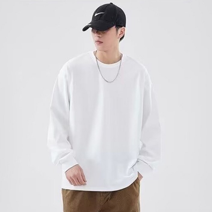 제이티엘 남성용 크루넥 베이직 긴팔 맨투맨 티셔츠