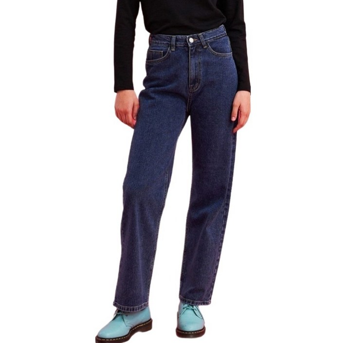 올리브데올리브 여성용 일자핏 롱 데님 팬츠