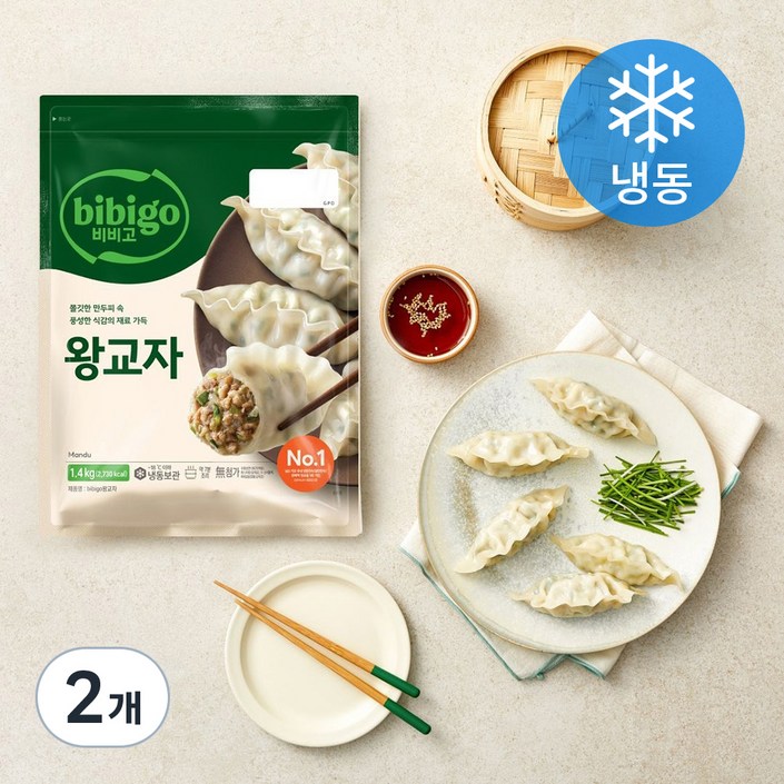 비비고 왕교자 냉동, 1.4kg, 2개