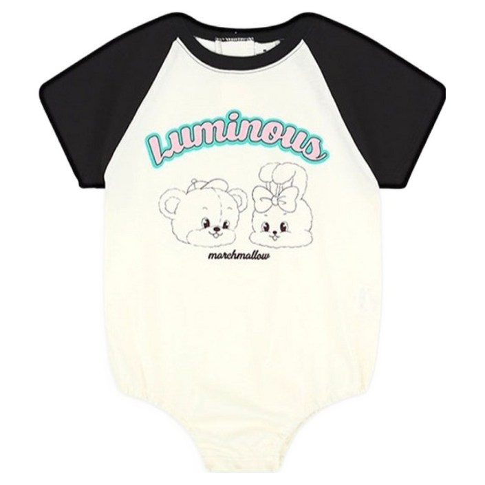 밀크베이비 유아용 마카롱 라글란 바디수트 아기우주복