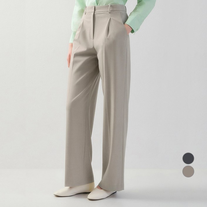 쉬즈미스 여성용 원턱 루즈핏 팬츠
