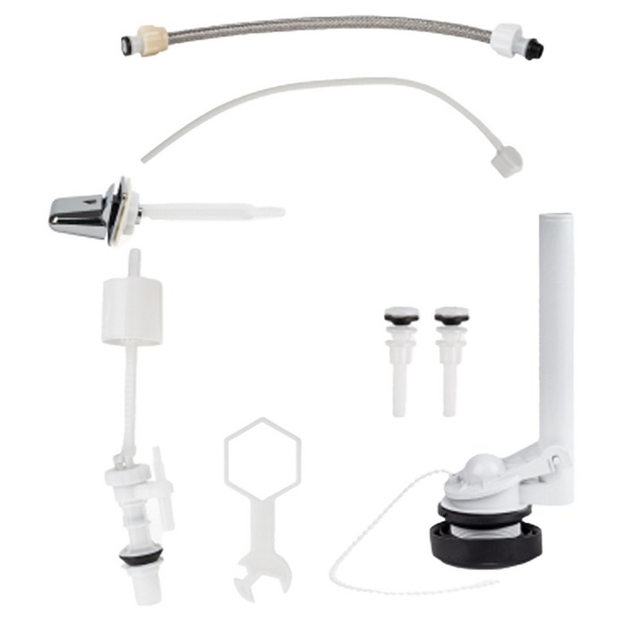 두진 무소음 양변기 부속품 측면 내림형  조립 공구 세트, 은색