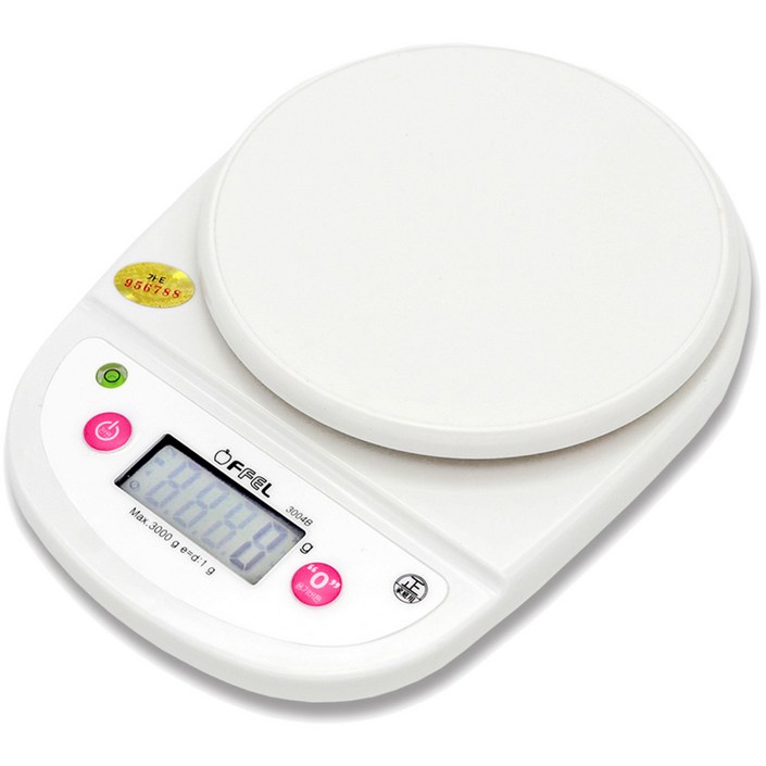 오펠 대용량 주방저울, 3kg, 화이트, OF3004B