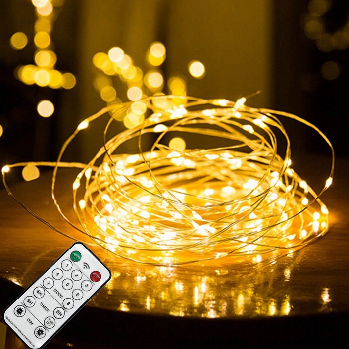 홈데코 LED USB 감성조명 와이어 전구 100구 리모콘, 전구색, 1개 홈데코 LED USB 감성조명 와이어 전구 100구 리모콘, 전구색, 1개