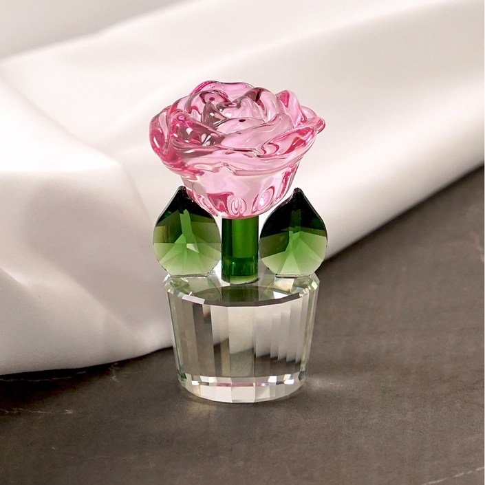 morningscent 크리스탈 플라워 장식 CF03, 핑크