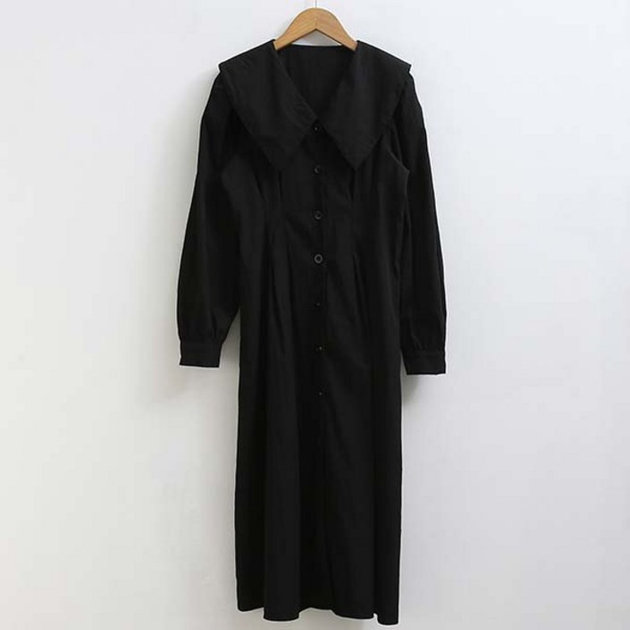 피핀 여성용 와이드카라 핀턱 원피스 #38738