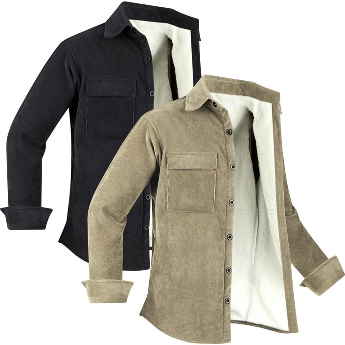 남자 셔츠 남방 양털 자켓 코듀로이 남방 남성 골덴셔츠 가을 겨울 캠핑룩 빅사이즈 M~4XL