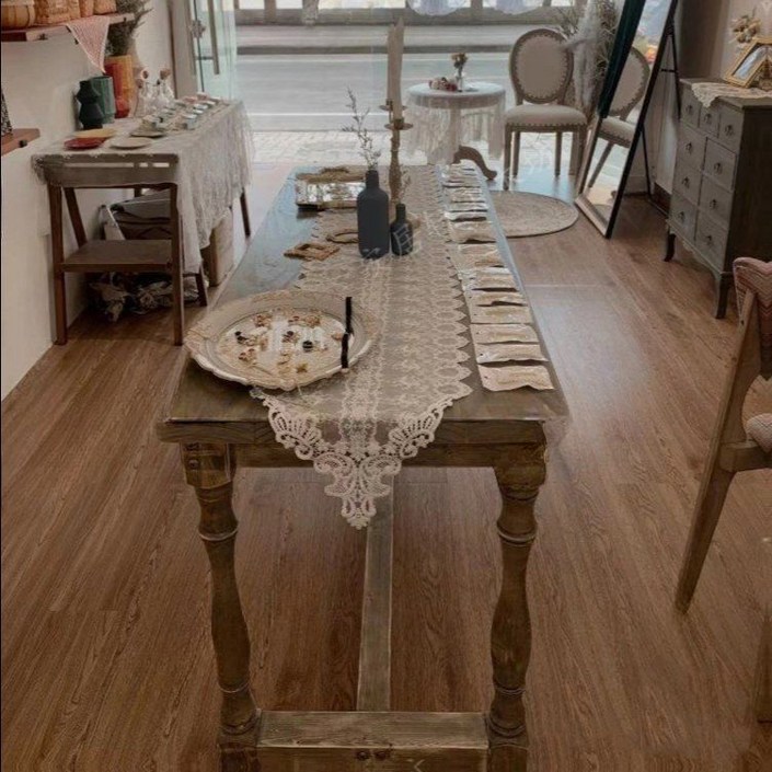 원목 빈티지식탁 식탁 카페 엔틱 원형 다이닝 고재 인테리어 테이블 우드 식당