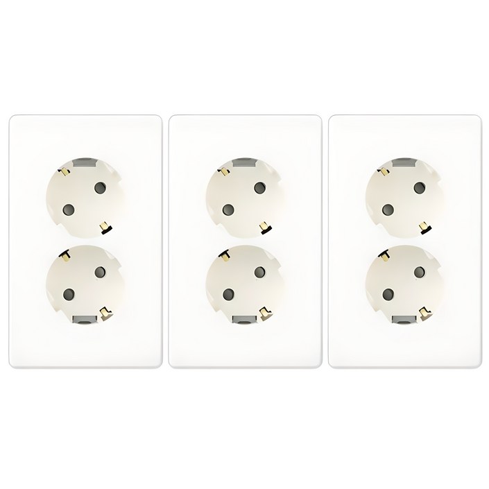 진흥전기 V시리즈 2구 콘센트, 3개