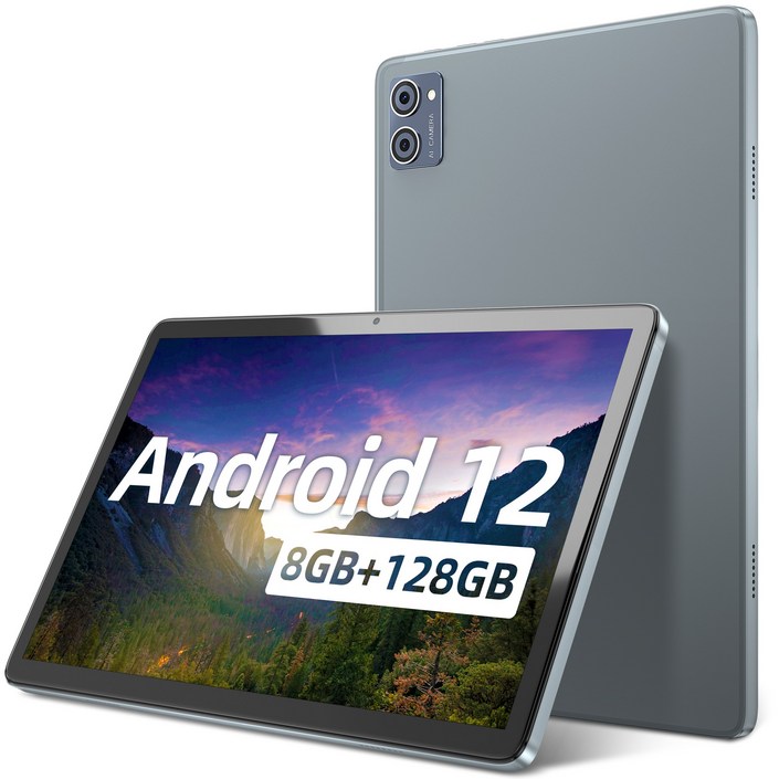 점퍼 태블릿/10.1/8G +128G/안드로이드 12/가성비태블릿PC/슬림/Full HD IPS/블루투스5.0/그레이, grey