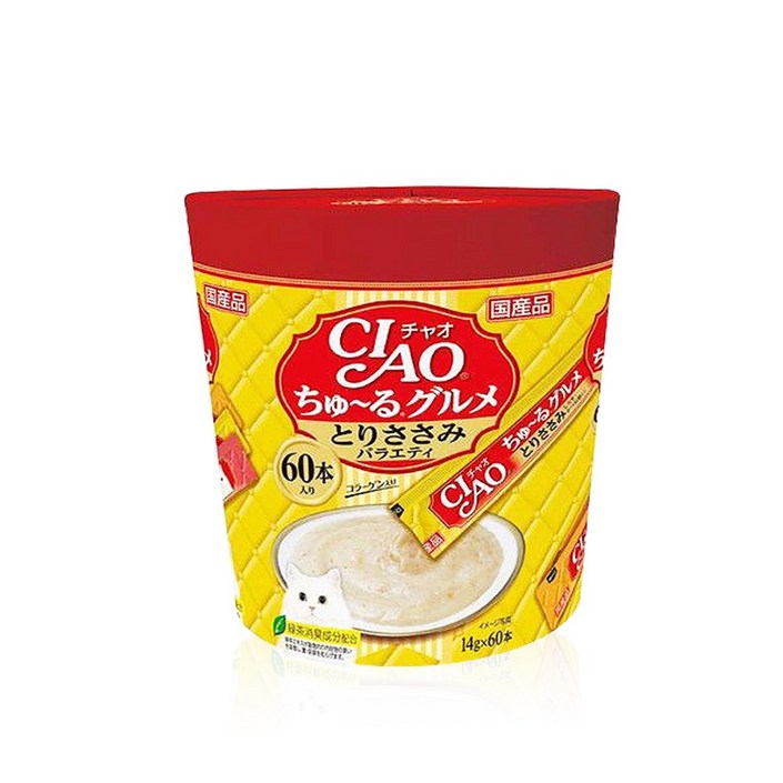 이나바 챠오츄르 짜먹는 고양이 간식, 닭가슴살, 840g, 2개