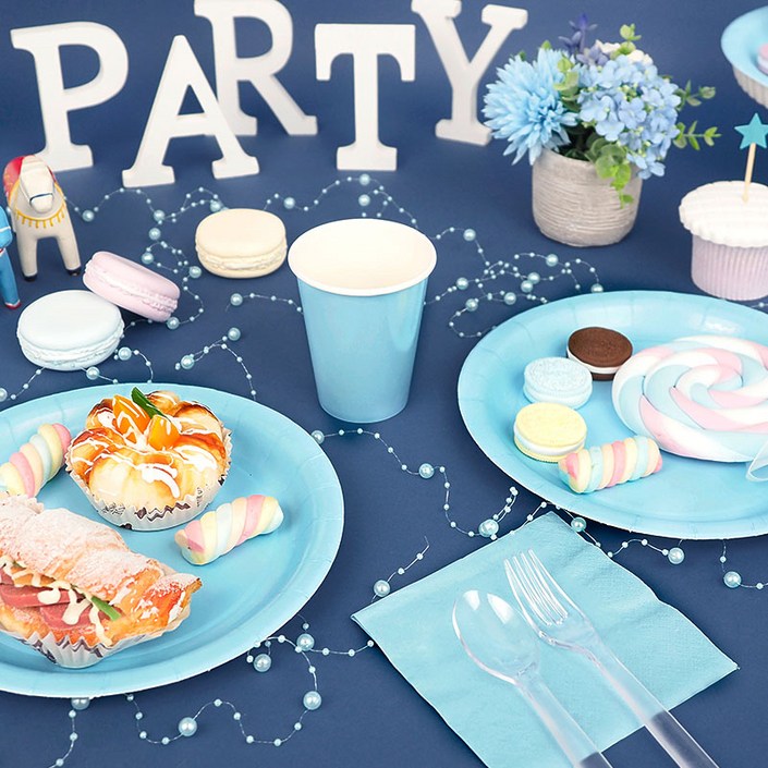 파티팡 파티접시 22cm 6개 파티컵 9oz 6개, 3세트 파티팡 파티접시 22cm 6개 파티컵 9oz 6개, 3세트
