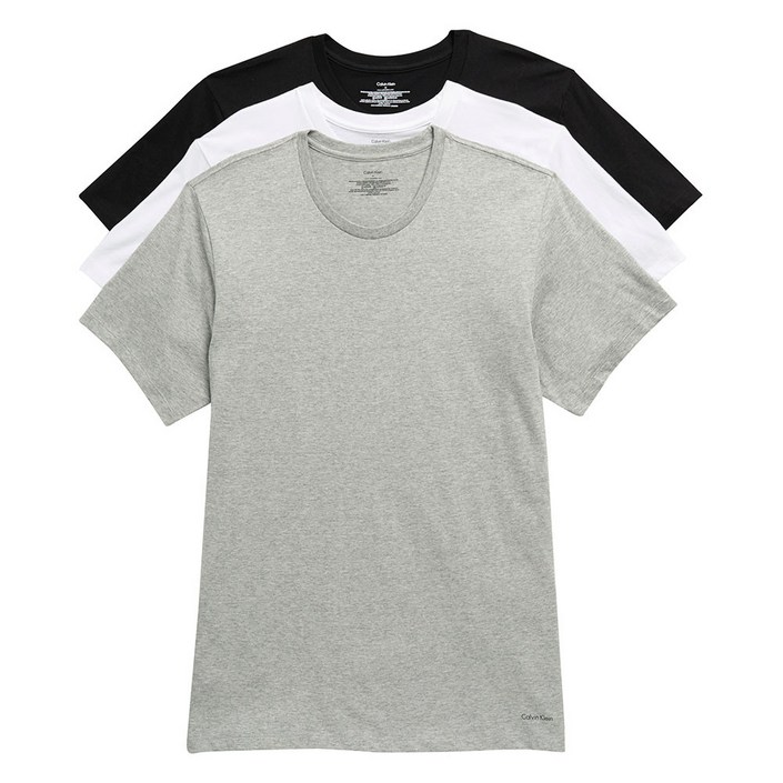 캘빈클라인 무지 반팔티 언더셔츠 세트 3팩