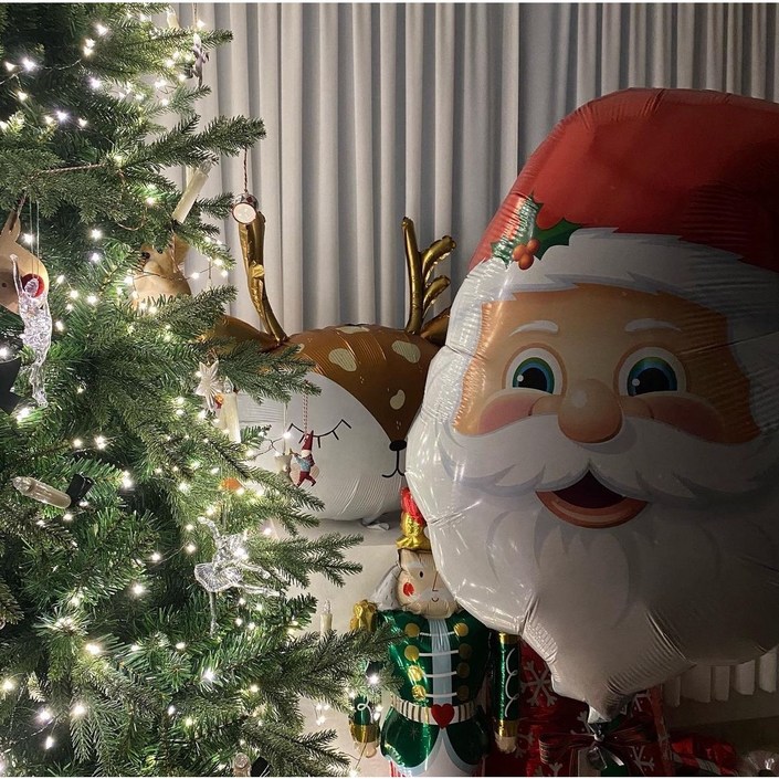 현재의태도 퀄라텍스 정품 졸리산타 은박풍선