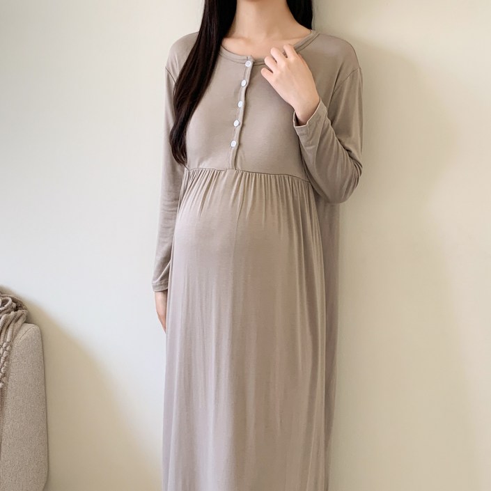 루시드라잇 국산 굿하엘 캡내장 수유원피스 임부복 잠옷