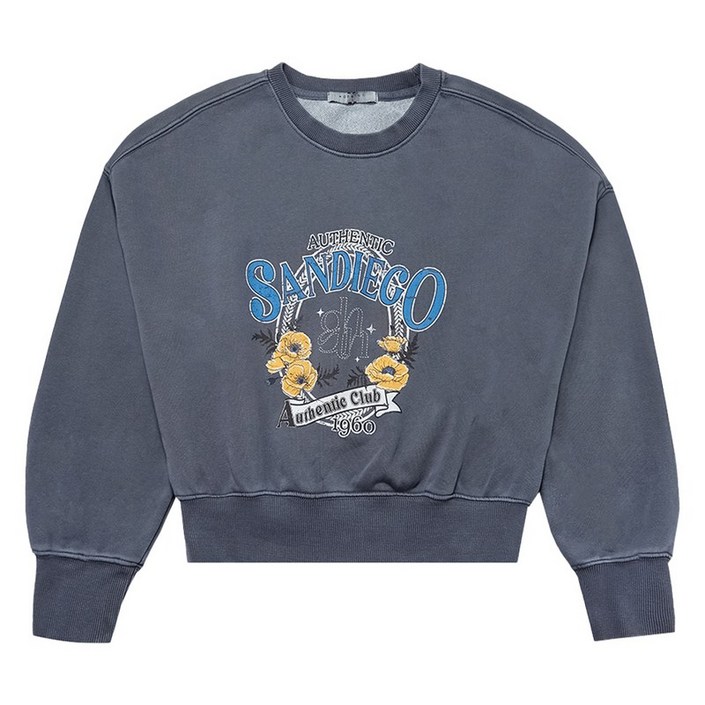 행텐 여성용 피그먼트 빅 그래픽 맨투맨