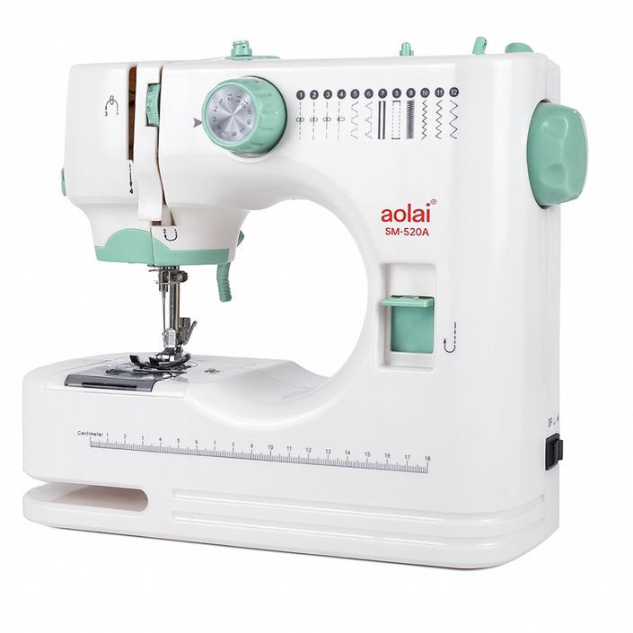 이지루프 간편한 공업용 재봉틀 가정용 휴대용 멀티 미니 미싱기 두꺼운 오버록 미싱, 재봉틀 선물세트노루발 6종 확장대 39색실 포함