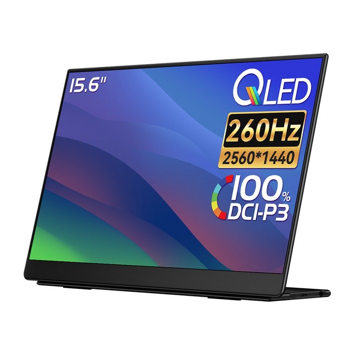 EHOMEWEI 이홈웨이 L시리즈 16인치 2.5K QLED 휴대용 모니터 100% DCI-P3 HDR 최대 144Hz 맥북 노트북 듀얼 서브모니터, LQHG-156NW, 39.6cm