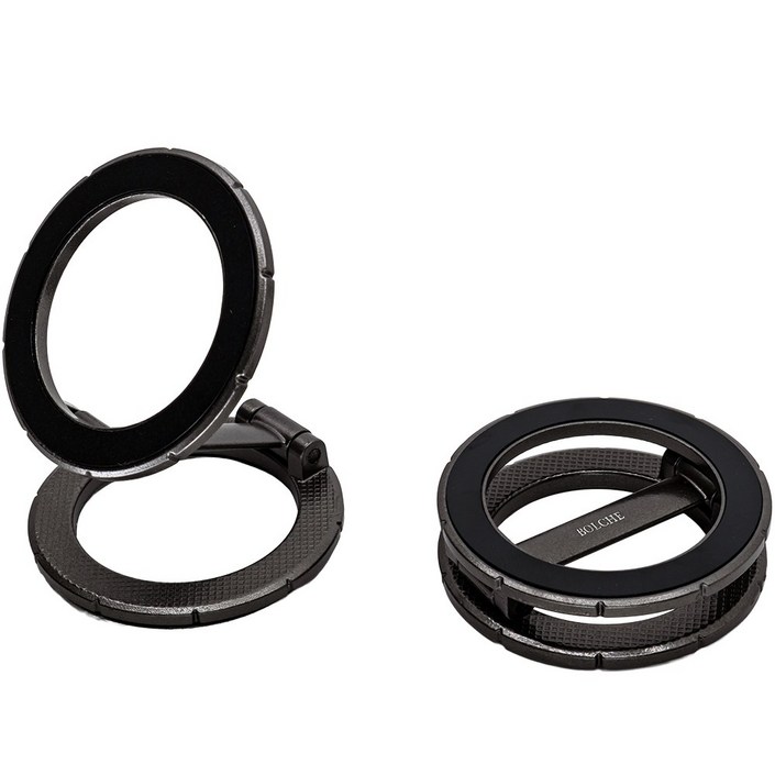 볼체 듀얼핏 맥세이프 차량 핸드폰 거치대 810도 회전 양면 자석, 01.다크 엣지, 1개