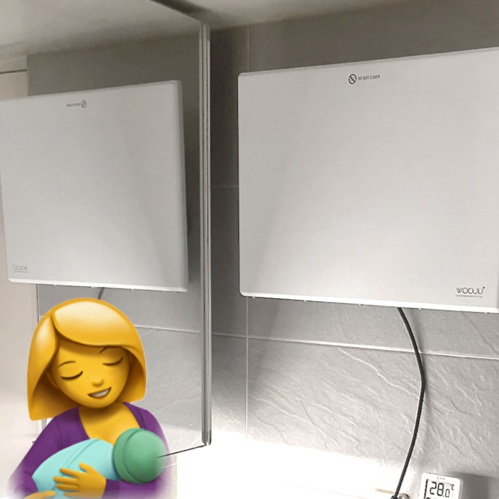 아기 신생아 온풍기 히터 벽걸이 화장실용 욕실용 베비따땃 1kw