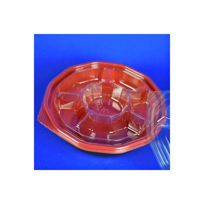 비빔밥 반찬샐러드포장용기 S03226칸레드 320세트