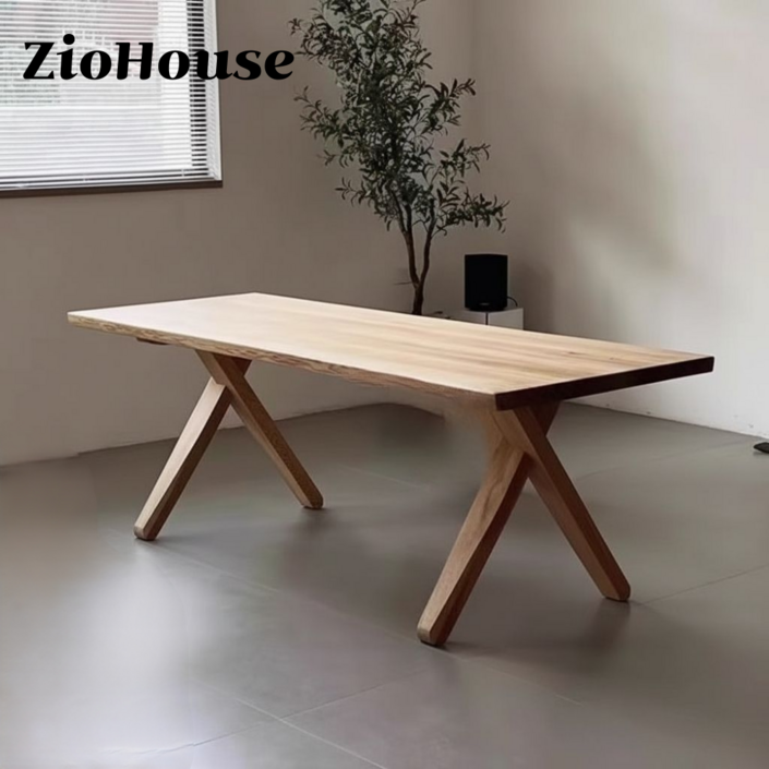 지오하우스 4인용 원목 식탁 4인 6인식탁의자 식탁세트 나무 식탁의자세트 6인용 원목식탁