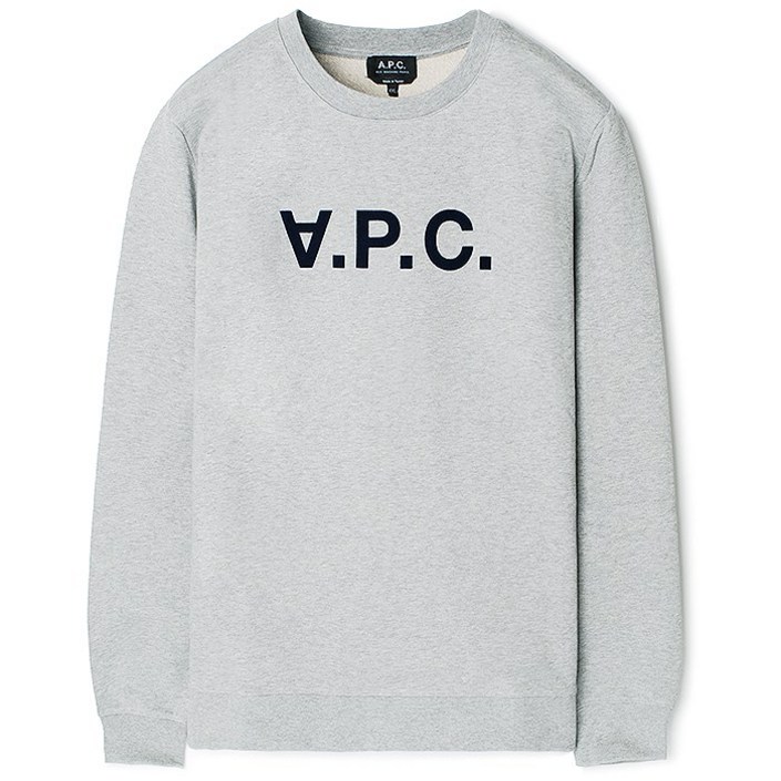 22SS 아페쎄 VPC 벨벳로고 맨투맨 그레이 COECQ H27378 PLA