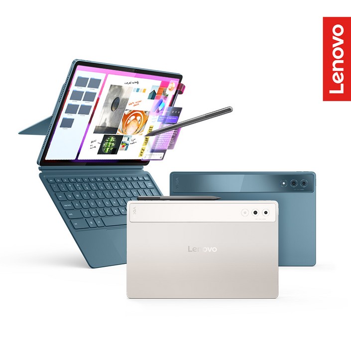 보호필름마우스 증정 이벤트 레노버 Yoga Tab Plus AI 펜키보드스탠드 포함 국내 정품, Tidal Teal청록, 256GB, WiFi