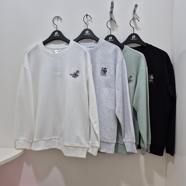 행복한백화점행텐주니어틴즈 스몰 베어 자수 맨투맨 티셔츠 1451003120307