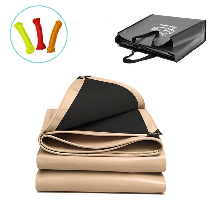 칼루스 다용도 방수포 베이지 2mx3m 타포린 그라운드시트 캠핑천막