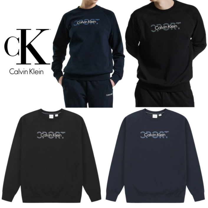 100정품빠른출고 캘빈클라인 에센셜 이지웨어 맨투맨 남여공용 로고맨투맨 유니 기본맨투맨