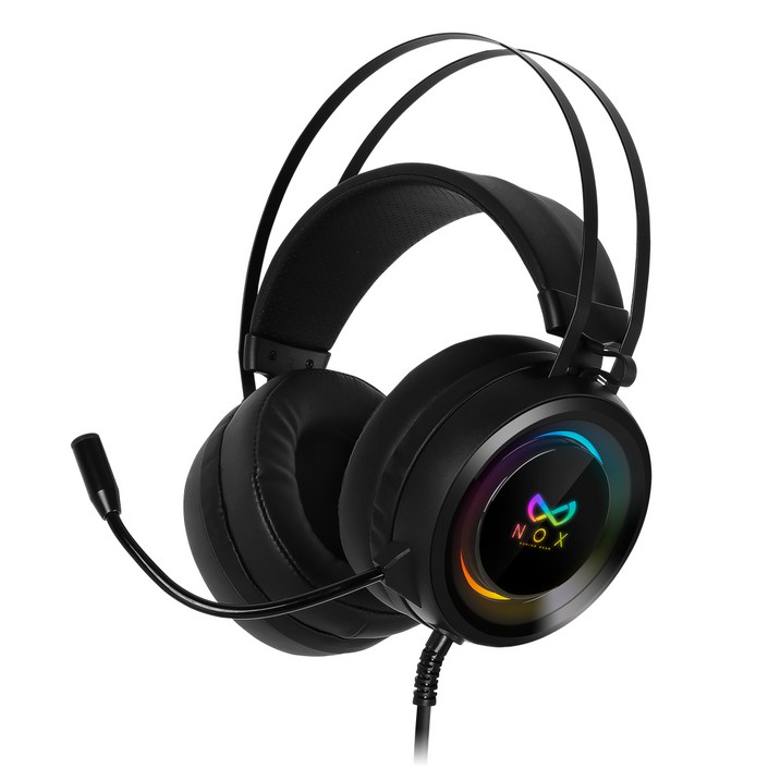 녹스 게이밍 헤드셋 NX502 게임용 USB 마이크 7.1채널, 블랙, NX502 녹스 게이밍 헤드셋 NX502 게임용 USB 마이크 7.1채널, 블랙, NX502