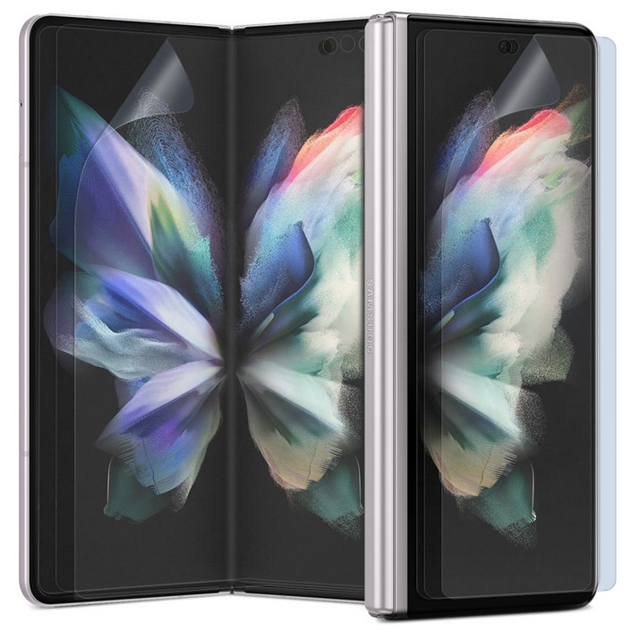 다이아큐브 갤럭시 Z플립3 Z플립4 무광택 매트 지문방지 블루라이트 차단 전면액정 3매내부액정 3매 액정보호필름, 3세트
